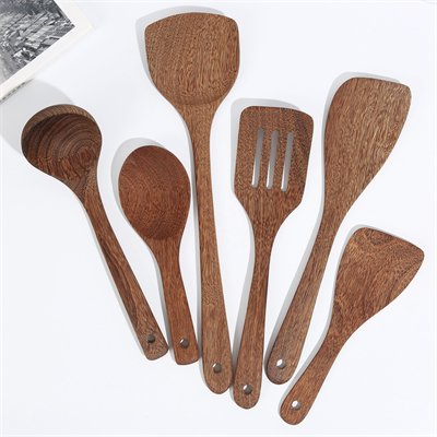 High Quality Nonstick Kitchen Tools Wooden Utensils wholesale Custom Logo